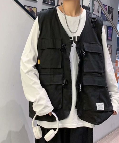 MGV（エムジーヴィー）の「フロントビッグポケットフィッシングベスト（ベスト・メンズ・ホワイト/カーキ/ブラック・LARGE/X-LARGE/MEDIUM）」の11枚目の写真