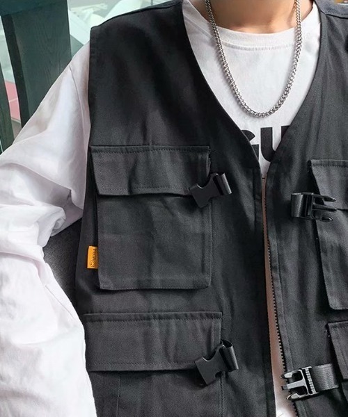 MGV（エムジーヴィー）の「フロントビッグポケットフィッシングベスト（ベスト・メンズ・ホワイト/カーキ/ブラック・LARGE/X-LARGE/MEDIUM）」の8枚目の写真