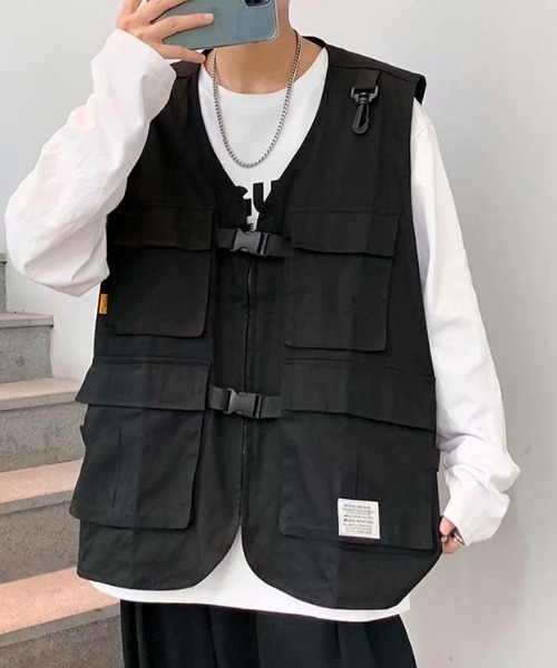 MGV（エムジーヴィー）の「フロントビッグポケットフィッシングベスト（ベスト・メンズ・ホワイト/カーキ/ブラック・LARGE/X-LARGE/MEDIUM）」の21枚目の写真