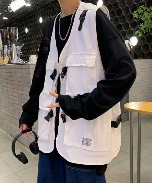 MGV（エムジーヴィー）の「フロントビッグポケットフィッシングベスト（ベスト・メンズ・ホワイト/カーキ/ブラック・LARGE/X-LARGE/MEDIUM）」の18枚目の写真