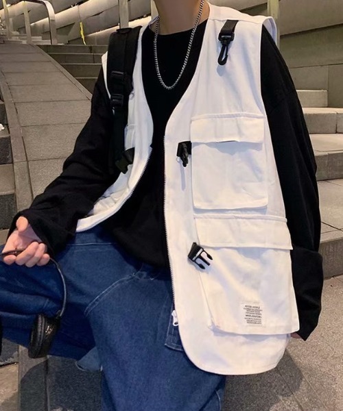 MGV（エムジーヴィー）の「フロントビッグポケットフィッシングベスト（ベスト・メンズ・ホワイト/カーキ/ブラック・LARGE/X-LARGE/MEDIUM）」の9枚目の写真