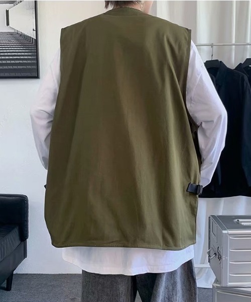 MGV（エムジーヴィー）の「フロントビッグポケットフィッシングベスト（ベスト・メンズ・ホワイト/カーキ/ブラック・LARGE/X-LARGE/MEDIUM）」の19枚目の写真