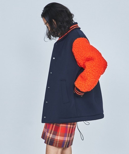 DOUBLE STANDARD CLOTHING(ダブルスタンダードクロージング)の「ボンディングロングランチコート(ブルゾン・レディース・ブラック/ネイビー・38/36)」の4枚目の写真