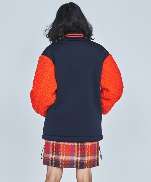 DOUBLE STANDARD CLOTHING(ダブルスタンダードクロージング)の「ボンディングロングランチコート(ブルゾン・レディース・ブラック/ネイビー・38/36)」の5枚目の写真