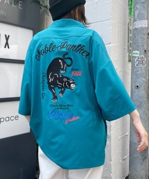 WEGO/刺繍半袖BIGシャツ