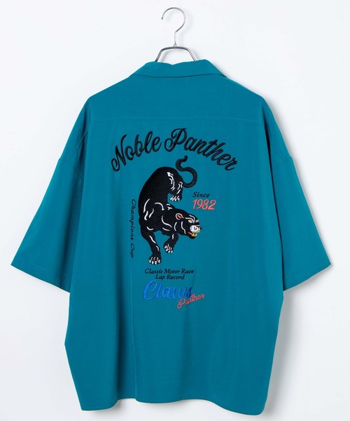WEGO（ウィゴー）の「WEGO/刺繍半袖BIGシャツ（シャツ/ブラウス・メンズ・ブルー系その他/ホワイト/ブラック・MEDIUM/LARGE）」の9枚目の写真