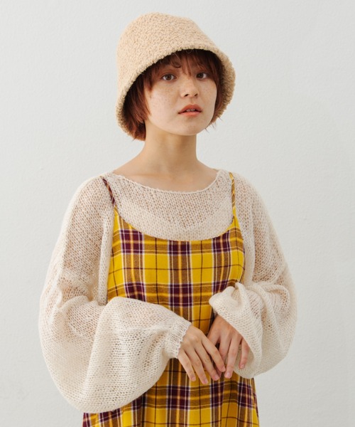 MERLOT(メルロー)の「モヘアタッチシアーニット(ニット/セーター・レディース・ブラウン/ブルー/ナチュラル・FREE)」の13枚目の写真