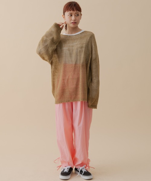 MERLOT(メルロー)の「モヘアタッチシアーニット(ニット/セーター・レディース・ブラウン/ブルー/ナチュラル・FREE)」の11枚目の写真