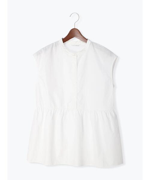 Te chichi TERRASSE（テチチテラス）の「バンドカラーチュニックブラウス（シャツ/ブラウス・レディース・オフホワイト/ブルー/ブラック・ﾌﾘ-）」の2枚目の写真