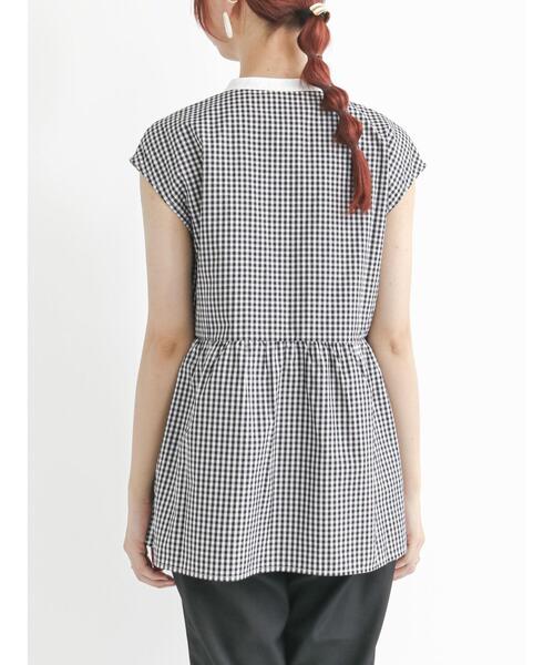 Te chichi TERRASSE（テチチテラス）の「バンドカラーチュニックブラウス（シャツ/ブラウス・レディース・オフホワイト/ブルー/ブラック・ﾌﾘ-）」の18枚目の写真