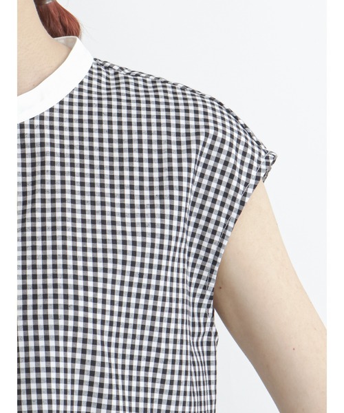 Te chichi TERRASSE（テチチテラス）の「バンドカラーチュニックブラウス（シャツ/ブラウス・レディース・オフホワイト/ブルー/ブラック・ﾌﾘ-）」の11枚目の写真