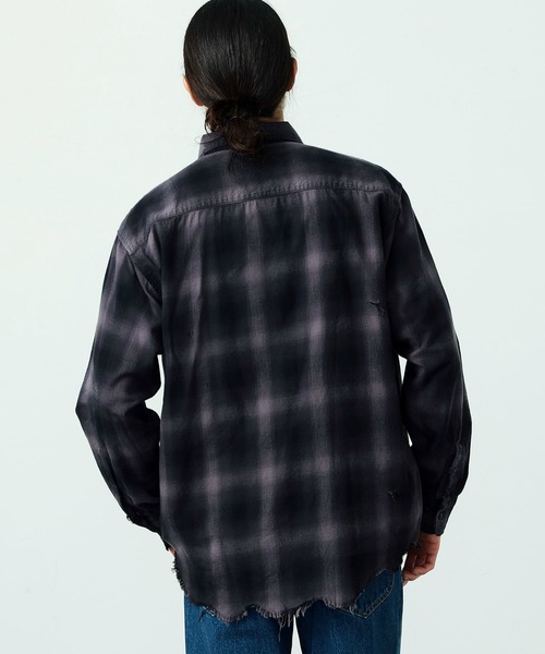 Lee（リー）の「Lee/リー COMPILATIONS OMBRE CHECK SHIRTS チェックシャツ（シャツ/ブラウス・メンズ・ブラウン/グレー/ブルー/レッド・SMALL/MEDIUM/LARGE/X-LARGE）」の9枚目の写真