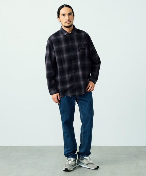 Lee（リー）の「Lee/リー COMPILATIONS OMBRE CHECK SHIRTS チェックシャツ（シャツ/ブラウス・メンズ・ブラウン/グレー/ブルー/レッド・SMALL/MEDIUM/LARGE/X-LARGE）」の14枚目の写真