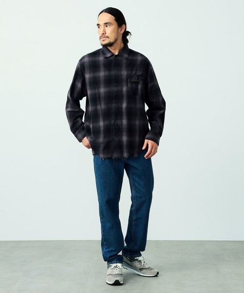 Lee（リー）の「Lee/リー COMPILATIONS OMBRE CHECK SHIRTS チェックシャツ（シャツ/ブラウス・メンズ・ブラウン/グレー/ブルー/レッド・SMALL/MEDIUM/LARGE/X-LARGE）」の15枚目の写真
