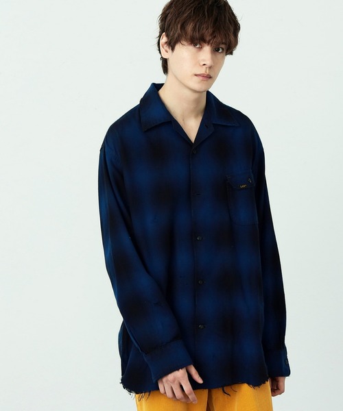 Lee（リー）の「Lee/リー COMPILATIONS OMBRE CHECK SHIRTS チェックシャツ（シャツ/ブラウス・メンズ・ブラウン/グレー/ブルー/レッド・SMALL/MEDIUM/LARGE/X-LARGE）」の18枚目の写真