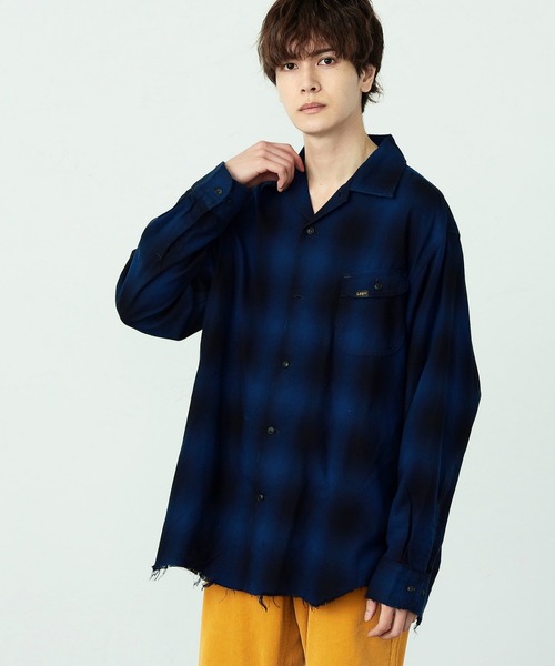 Lee（リー）の「Lee/リー COMPILATIONS OMBRE CHECK SHIRTS チェックシャツ（シャツ/ブラウス・メンズ・ブラウン/グレー/ブルー/レッド・SMALL/MEDIUM/LARGE/X-LARGE）」の19枚目の写真