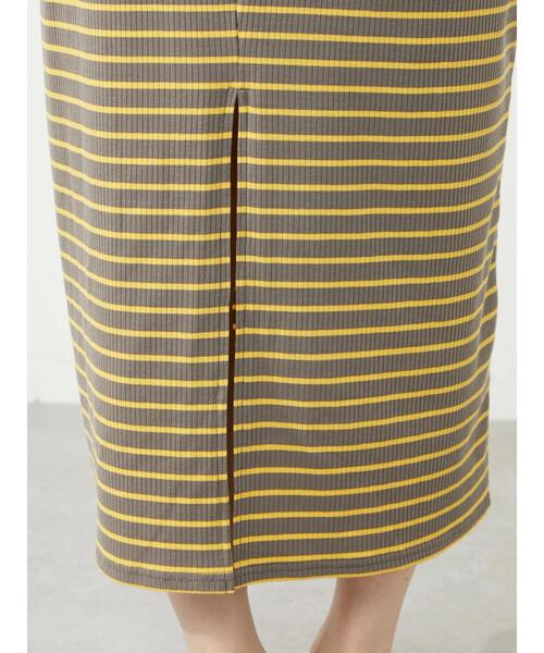 Green　Parks（グリーンパークス）の「・novem9 カラーボーダーノースリーブワンピース（ワンピース・レディース・パープル/ピンク/グレイッシュベージュ・FREE）」の13枚目の写真