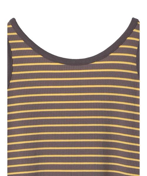 Green　Parks（グリーンパークス）の「・novem9 カラーボーダーノースリーブワンピース（ワンピース・レディース・パープル/ピンク/グレイッシュベージュ・FREE）」の21枚目の写真