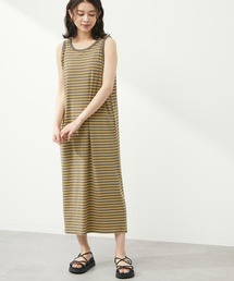 Green　Parks | ・novem9 カラーボーダーノースリーブワンピース(ワンピース)