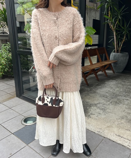 DISCOAT（ディスコート）の「スクエアミニボストンショルダーバッグ（ショルダーバッグ・レディース・ブラック/ダークブラウン/パープル/ブラウン/グレイッシュベージュ・FREE）」の12枚目の写真