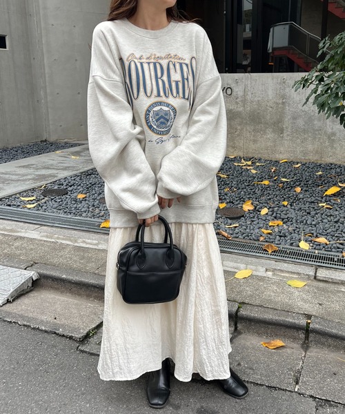 DISCOAT（ディスコート）の「スクエアミニボストンショルダーバッグ（ショルダーバッグ・レディース・ブラック/ダークブラウン/パープル/ブラウン/グレイッシュベージュ・FREE）」の15枚目の写真