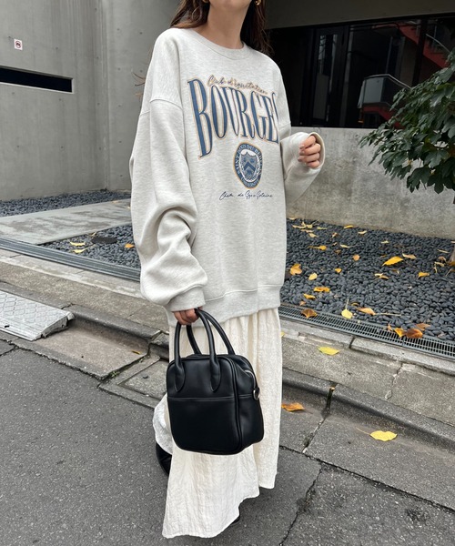 DISCOAT（ディスコート）の「スクエアミニボストンショルダーバッグ（ショルダーバッグ・レディース・ブラック/ダークブラウン/パープル/ブラウン/グレイッシュベージュ・FREE）」の14枚目の写真