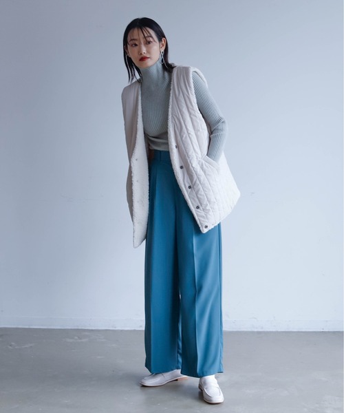 Birthday room（バースデイルーム）の「ボア×縦キルトリバーシブルベスト（ベスト・レディース・ブラウン/アイボリー/グレイッシュベージュ・FREE）」の10枚目の写真