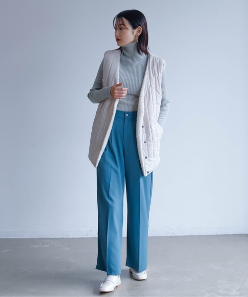 Birthday room（バースデイルーム）の「ボア×縦キルトリバーシブルベスト（ベスト・レディース・ブラウン/アイボリー/グレイッシュベージュ・FREE）」の11枚目の写真