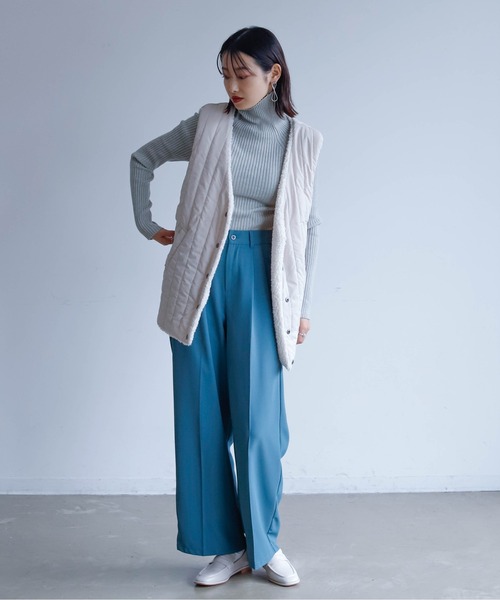 Birthday room（バースデイルーム）の「ボア×縦キルトリバーシブルベスト（ベスト・レディース・ブラウン/アイボリー/グレイッシュベージュ・FREE）」の12枚目の写真