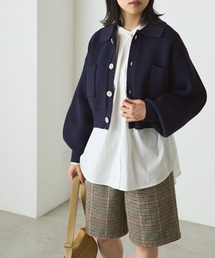 forksy.（フォルクシー）の「【forksy.】襟付きボリュームスリーブショートニットブルゾン（ニット/セーター）」