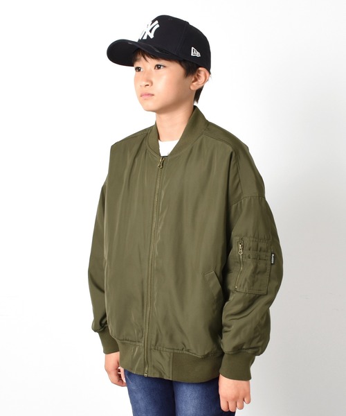 GLAZOS（グラソス）の「薄中綿入り・MA-1（MA-1・キッズ・ブラック/カーキ・130cm/140cm/150cm/160cm/170cm）」の7枚目の写真