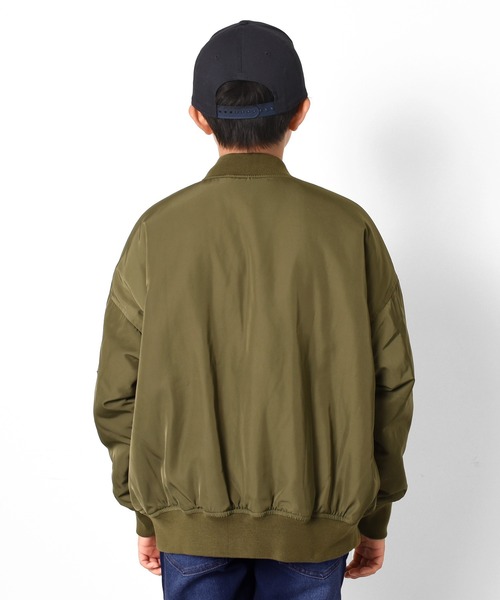 GLAZOS（グラソス）の「薄中綿入り・MA-1（MA-1・キッズ・ブラック/カーキ・130cm/140cm/150cm/160cm/170cm）」の8枚目の写真