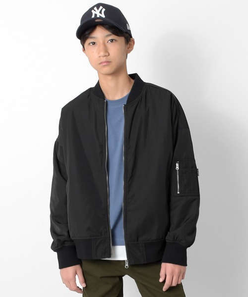 GLAZOS（グラソス）の「薄中綿入り・MA-1（MA-1・キッズ・ブラック/カーキ・130cm/140cm/150cm/160cm/170cm）」の9枚目の写真