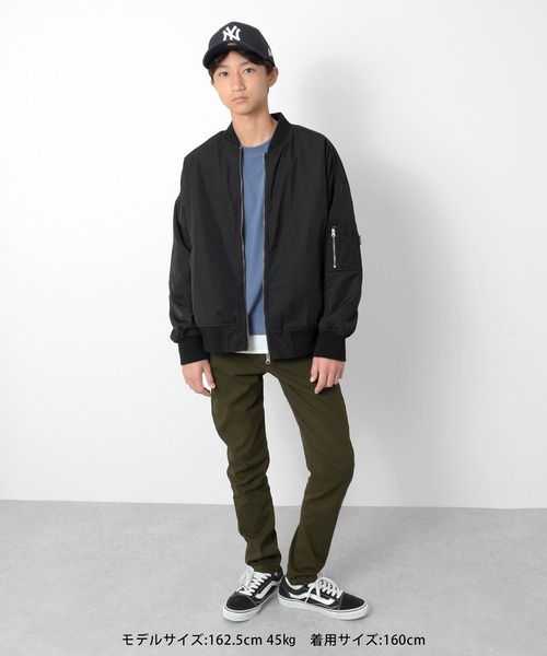 GLAZOS（グラソス）の「薄中綿入り・MA-1（MA-1・キッズ・ブラック/カーキ・130cm/140cm/150cm/160cm/170cm）」の10枚目の写真