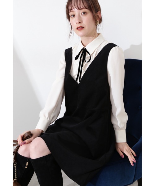 JILL STUART(ジルスチュアート)の「◆フィデルワンピース(ワンピース・レディース・レッド/ブラック・2/0)」の2枚目の写真