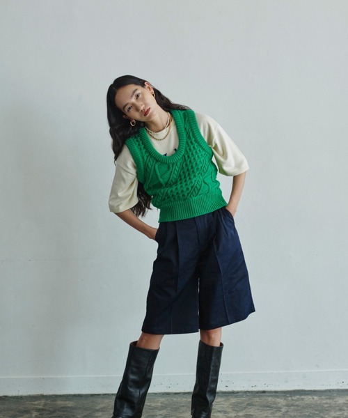 Dickies(ディッキーズ)の「Dickies(R)×ROSE BUD 別注ハーフパンツ(その他パンツ・レディース・ネイビー/ベージュ・MEDIUM/SMALL)」の20枚目の写真