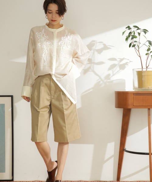 Dickies(ディッキーズ)の「Dickies(R)×ROSE BUD 別注ハーフパンツ(その他パンツ・レディース・ネイビー/ベージュ・MEDIUM/SMALL)」の16枚目の写真