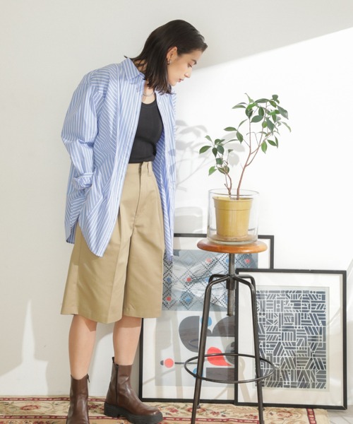 Dickies(ディッキーズ)の「Dickies(R)×ROSE BUD 別注ハーフパンツ(その他パンツ・レディース・ネイビー/ベージュ・MEDIUM/SMALL)」の18枚目の写真