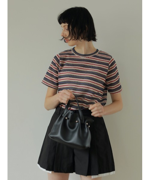 AMAIL（アマイル）の「Kulemon border tops（Tシャツ/カットソー・レディース・ブラウン/ピンク・FREE）」の8枚目の写真