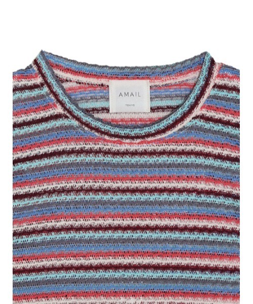 AMAIL（アマイル）の「Kulemon border tops（Tシャツ/カットソー・レディース・ブラウン/ピンク・FREE）」の12枚目の写真