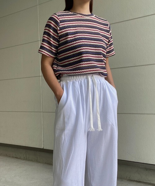 AMAIL（アマイル）の「Kulemon border tops（Tシャツ/カットソー・レディース・ブラウン/ピンク・FREE）」の14枚目の写真