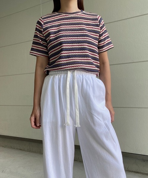 AMAIL（アマイル）の「Kulemon border tops（Tシャツ/カットソー・レディース・ブラウン/ピンク・FREE）」の15枚目の写真