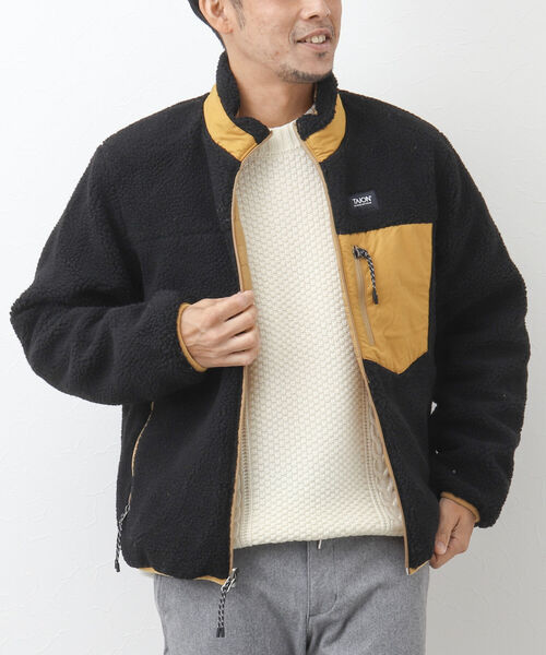 TAION(タイオン)の「【TAION/タイオン】ダウン×ボア リバーシブル スタンドカラージャケット TAION-R102MB(ブルゾン・メンズ・ブラック/ネイビー/グレー/オリーブ/ダークネイビー/ベージュ・M/L/XL/XXL)」の3枚目の写真
