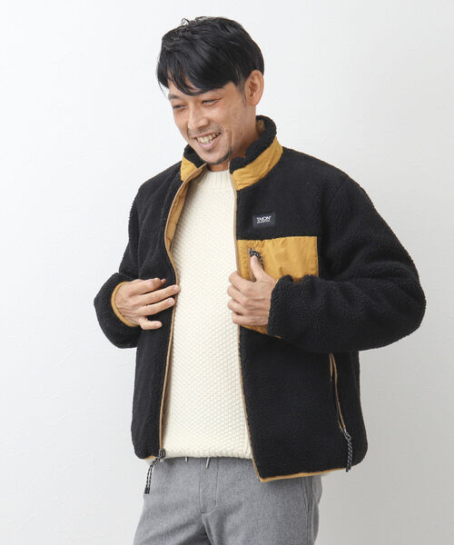 TAION(タイオン)の「【TAION/タイオン】ダウン×ボア リバーシブル スタンドカラージャケット TAION-R102MB(ブルゾン・メンズ・ブラック/ネイビー/グレー/オリーブ/ダークネイビー/ベージュ・M/L/XL/XXL)」の15枚目の写真