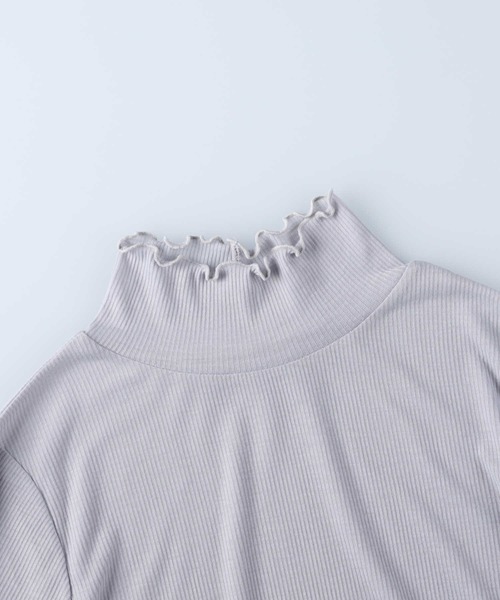 HONEYSUCKLE ROSE（ハニーサックルローズ）の「【HONEYSUCKLE ROSE】シアーハイネックロンＴ（Tシャツ/カットソー・レディース・ブラック/ホワイト/グレー・M/L）」の6枚目の写真