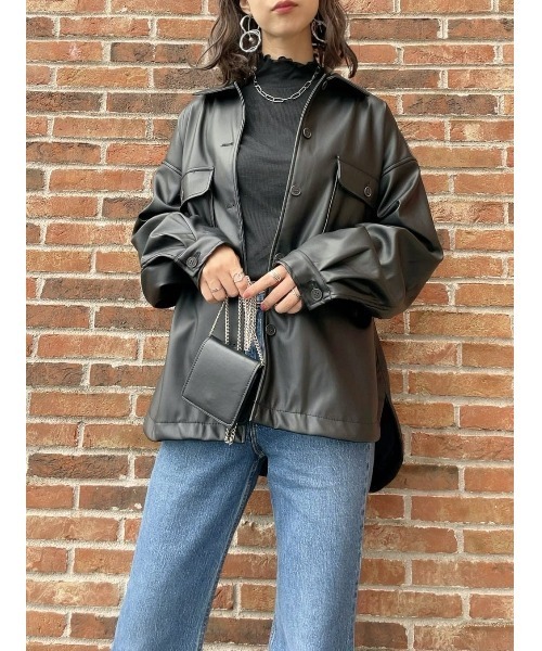 HONEYSUCKLE ROSE（ハニーサックルローズ）の「【HONEYSUCKLE ROSE】シアーハイネックロンＴ（Tシャツ/カットソー・レディース・ブラック/ホワイト/グレー・M/L）」の21枚目の写真