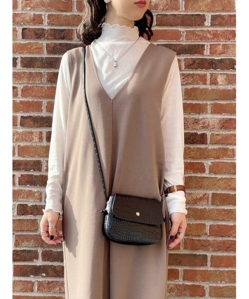 HONEYSUCKLE ROSE（ハニーサックルローズ）の「【HONEYSUCKLE ROSE】シアーハイネックロンＴ（Tシャツ/カットソー・レディース・ブラック/ホワイト/グレー・M/L）」の14枚目の写真