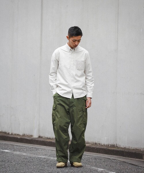 BEAMS（ビームス）の「BEAMS / ケーブルニットポケット ミニボタンダウン シャツ（シャツ/ブラウス・メンズ・ネイビー/オフホワイト・XL/S/L/M）」の5枚目の写真