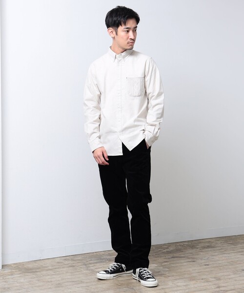 BEAMS（ビームス）の「BEAMS / ケーブルニットポケット ミニボタンダウン シャツ（シャツ/ブラウス・メンズ・ネイビー/オフホワイト・XL/S/L/M）」の17枚目の写真