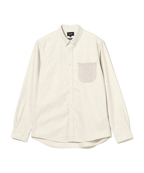 BEAMS（ビームス）の「BEAMS / ケーブルニットポケット ミニボタンダウン シャツ（シャツ/ブラウス・メンズ・ネイビー/オフホワイト・XL/S/L/M）」の21枚目の写真